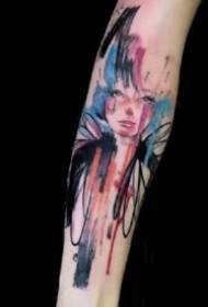 9 klein vars gevoel van waterkleur spat ink-tatoeëringspatroon