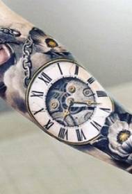 набір різноманітних татуювання круглі антикварні кишенькові годинники татуювання візерунок