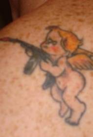 Земете го моделот на тетоважа на пиштолот Assault Gun Angel