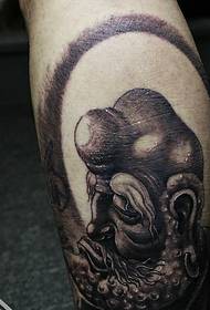 modello di tatuaggio totem personalità nero e grigio davvero unico