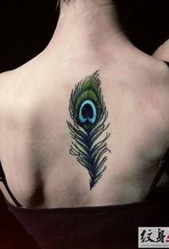 consigliato Una serie di bellissimi tatuaggi di piume di pavone