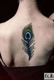 rekòmande Yon seri tatoo pou plim Peacock