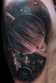 црно сива планета тетоважа узорак _10 црна сива звездаст универзум планета тетоважа слика узорак