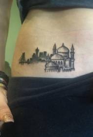 cov ntxhais sab ntawm lub duav rau lub ntsej muag dub dub duab yooj yim kab tsim cov duab tattoo