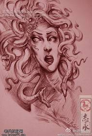 Ntuziaka Mpempe Akwụkwọ Medusa Tattoo