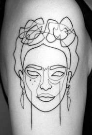 tatuaggio semplice disegno a tratteggio design minimalista Modello di tatuaggio di linea