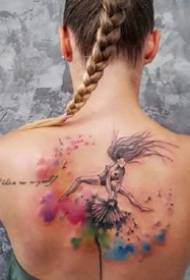 pleev xim rau watercolor tattoo - yuav ua li cas tus qauv yog qhov zoo saib xim pleev xim watercolor tattoo qauv