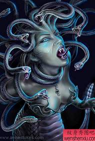 skönhet orm Medusa tatuering mönster bild