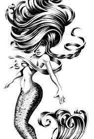 Manoscrittu Creativo di Tatuaggio di Sirena