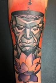una serie di disegni colorati di tatuaggi in stile new school 9