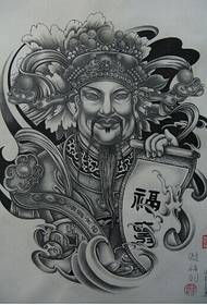 lukisan gambar tato dewi cantik hitam dan putih gambar