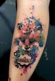 Akvarell tetoválás mintázat személyiség és kreatív víz színű tetoválás minta