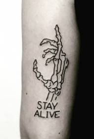 черно-белое изображение тату - 9 штук креативное черно-белое изображение тату