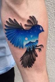 sraith de dhearaí tattoo daite starraí i stíl chruthaitheach 9