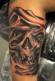 arm realistiese pyn monster skedel skedel tattoo patroon