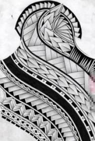 black line sketch geometry element domineering tattoo manuscript