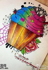 barevný dort tetování rukopis vzor