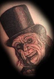 âlde skoalle Jeropeeske en Amerikaanske horrorfilm gentleman monster portrait Tattoo patroan