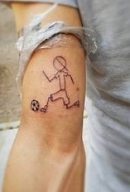 izingalo zabafana emigqeni emnyama yejometri emnyama ikhathuni nezithombe ze-tattoo zomlingiswa