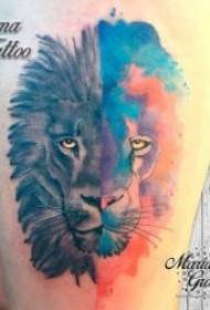 Tatuaggio dipinto foto diverse tecniche e creativo modello di tatuaggio dipinto in parallelo