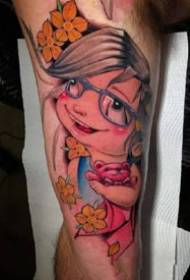 Insieme europeo di stile di una scuola di colore di disegni di tatuaggi colorati per godere
