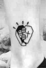 Varietà di linea semplice tatuaggio Linea semplice tatuaggio modello di tatuaggio nero