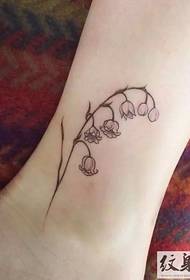 simple black and white small fresh tattoo