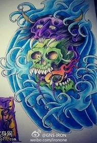 Color Personality Prajna Tattoo Manuscript Pattern