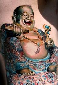 color big belly laugh Buddha tattoo work picture