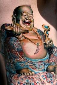 Agba nnukwu afọ na-achị ọchị Buddha tattoo picture