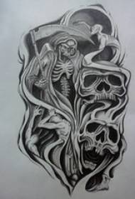 menyu mbhalo omnyama grey skull tattoo manuscript