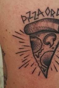 ragazzi sul braccio nero grigio punto spina geometrica semplice linea pizza cibo tatuaggio immagine