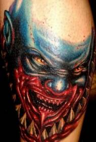 čudovište u boji nogu iz horor filma Tattoo pattern