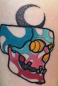 გეომეტრიული owl tattoo ნიმუში ბარძაყზე