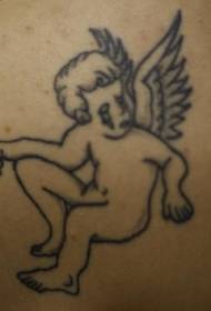 једноставни узорак тетоваже плачући анђео
