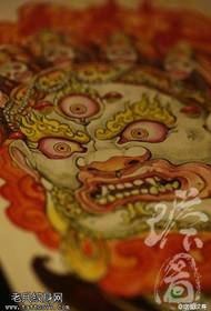 цвет религиозный неподвижный король татуировка рукопись рисунок