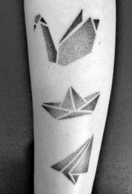 ģeometriskā elementa tetovējums origami stilā ģeometriskā elementa tetovējums Pattern