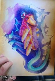 un modello di tatuaggio mostro europeo e americano