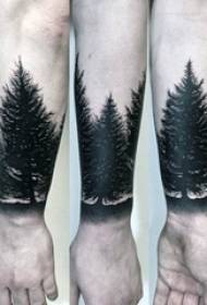 underbar svart prick sting enkel linje kreativ silhuett tatuering mönster