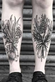 34 personality black and gray point tattoo tattoo pattern