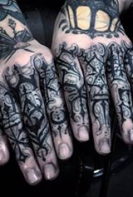 juodai pilka tatuiruotė paprastų linijų tatuiruotės eskizo klasikinio tatuiruotės modelio įvairovė