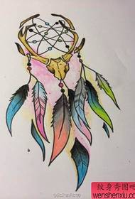 travaux de tatouage de dream catcher de couleur