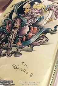 Modello del manoscritto del tatuaggio di eolo di personalità di colore