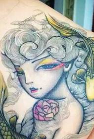 နောက်ကျောအရောင် Pisces မျက်ခုံးစုစုပေါင်းတက်တူးထိုး
