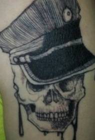 череп татуювання візерунок повний чорний і сірий пінцет татуювання візерунок
