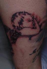 Patrón de tatuaje de angelito durmiente 153317-patrón de tatuaje de angelito bueno y malvado
