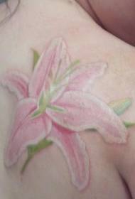 shoulder color ຮູບພາບ tattoo lily ອ່ອນ