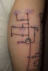 црта линија шема дијаграма тетоважа узорак