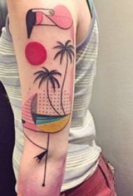 Modelli di tatuaggio geometrici Più linee semplici Tatuaggio Modelli di tatuaggio geometrici europei e americani dipinti