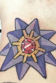 baietii au pictat linii geometrice pe pozele de tatuaj creativ la incheietura mainilor